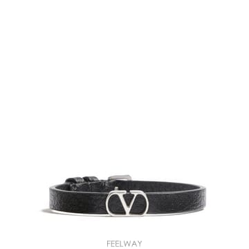 26FW 발렌티노 VLOGO 시그니처 GRAINY 레더 브레이스렛 YJ0BX1GMY0NO TP57643473