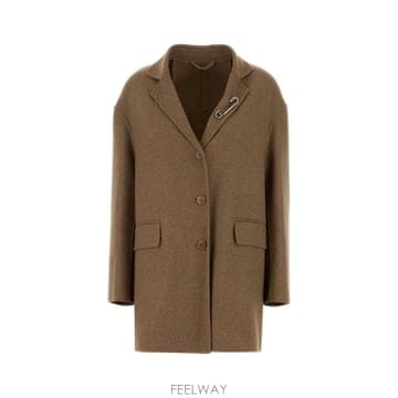25FW 에르마노 설비노 Camel 울 블렌드 블레이저 D476D302VCCBTQZM4710 TP579234
