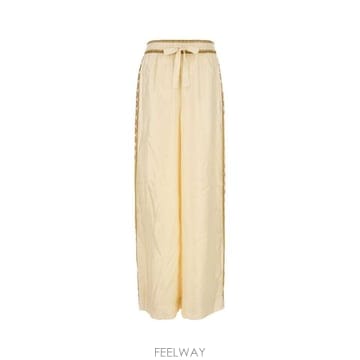 26SS 짐머만 크림 트윌 Luna 와이드 레그 pant 8206PS261RTGE TP580319154