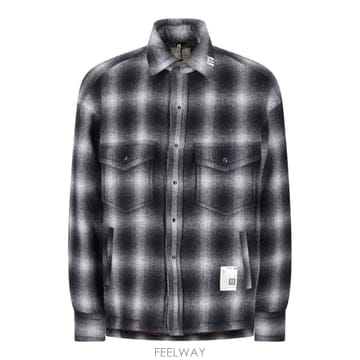 26FW 메종 Mihara Yasuhiro 체크 울 셔츠 J17SH185BLACK TP581959624