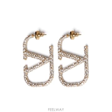 26FW 발렌티노 Vlogo 시그니처 스트라스 귀걸이 WJ0G04YCWMH5 TP575376501