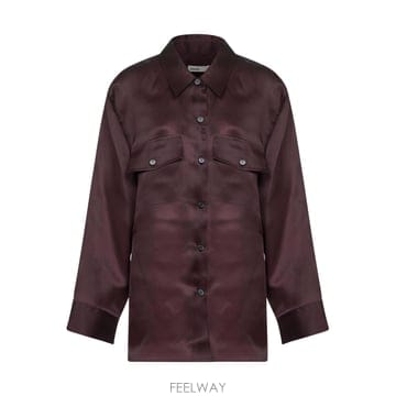 25FW 카이트 Bordeaux 셔츠 Frontal 버튼 클로저 24043002599 TP577736454
