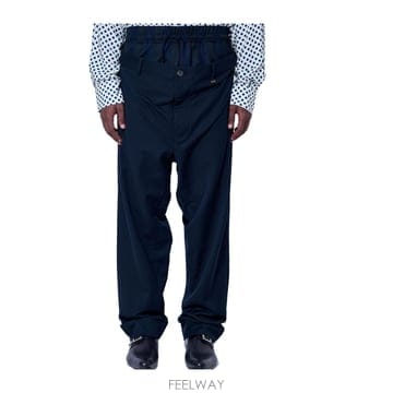 26FW 비비안 웨스트우드 네이비 블루 트윌 Builder 와이드 레그 pant 2F01001RW01NBK4