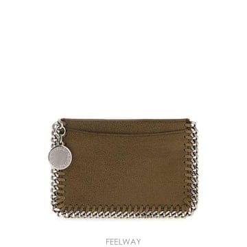 25FW 스텔라 매카트니 올리브 그린 shaggy deer 팔라벨라 카드 홀더 7P0073W91323032