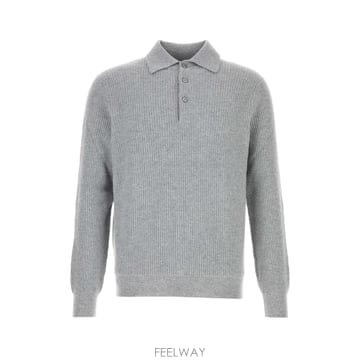 26FW 페델리 Grey 울 블렌드 폴로 셔츠 MU0065515 TP581898484