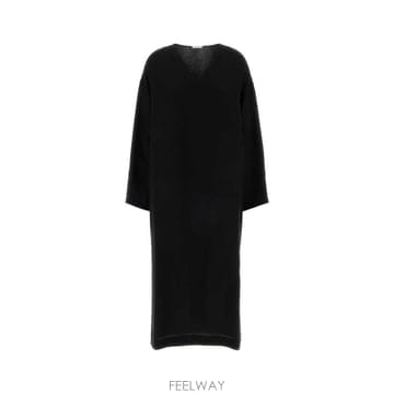 26SS 더 로우 블랙 크레이프 Heloise 드레스 10822W4201BLK TP579112889