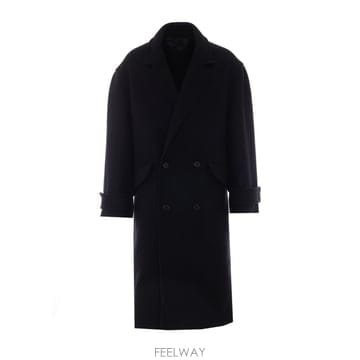 26FW 랑방 블랙 더블 브레스티드 Button 코트 CO0201472410 TP581997369
