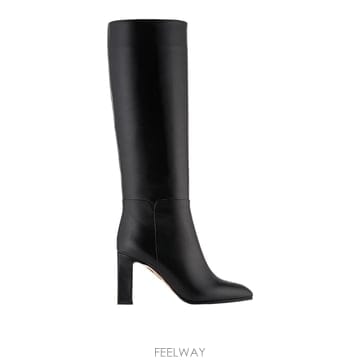 아쿠아주라 Sellier 블랙 카프 스킨 부츠 SELMIDB0CFI000 TP581736485