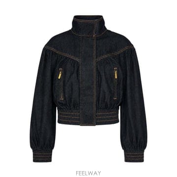 26FW 짐머만 크롭 Onyx 블루 데님 봄버 9532JF26RONXB TP581956868