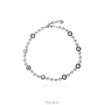 카사블랑카 로고 숏 진주 목걸이 AAW26JW4250 01SILVERWHITE TP979788968