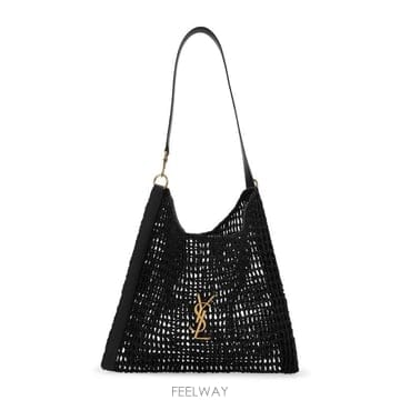 Saint Laurent 로고 플라크 숄더백 781289GAAFE 1000NERO TP979772330