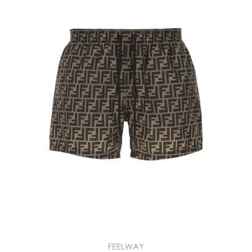 Fendi FF 드로스트링 스윔 쇼츠 FXB077A79F F13IZ TP979775452