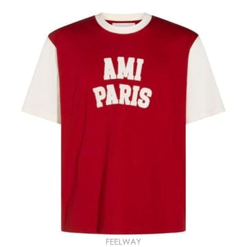 AMI 로고 프린트 크루넥 티셔츠 UTS418JE0272 A202 TP979618113