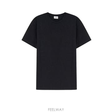 Saint Laurent 크루넥 반팔 티셔츠 861693Y38AK 1000 TP979780325