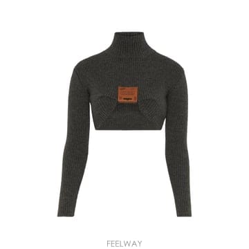 26 FW 장폴고띠에 하이 넥 크롭 스웨터 2604WPO080K041 TP458873810