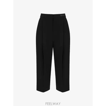 26 FW Elisabetta Franchi 로고 장식 플리츠 팬츠 PA18166E2 TP459109730