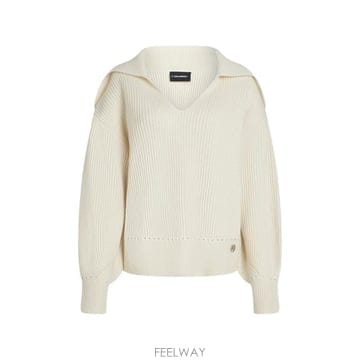 26 FW 칼라거펠트 와이드 칼라 V넥 스웨터 B4W18024B09 TP458143585