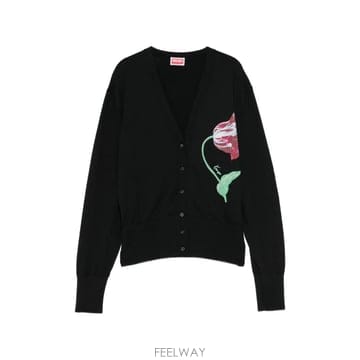 26 FW 겐조 플로럴 인타르시아 V넥 가디건 FG62CA7643ES TP457696822