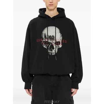 26 FW 44 LABEL GROUP 스컬 프린트 드로스트링 후드티 B0030678FA580 TP458281