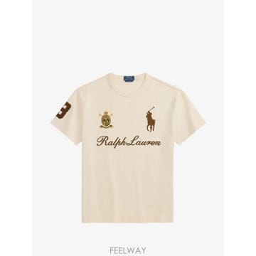Ralph Lauren 26 FW ���� �����η� �ΰ� �ڼ� ũ����Ʈ ��ġ Ƽ���� 710B20010001 TP45791906526 FW ���� �����η� �ΰ� �ڼ� ũ����Ʈ ��ġ Ƽ���� 710