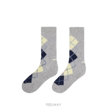 26 FW 산드로 라인스톤 아가일 양말 SFABO01276 TP459217689
