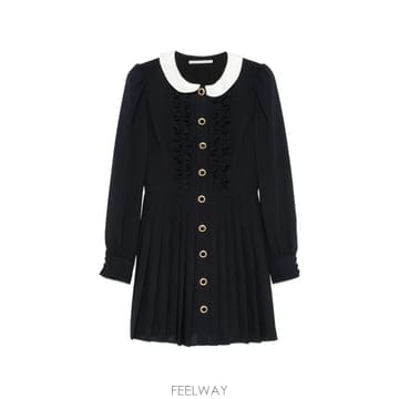 26 FW 알렉산드라리치 플리츠 스커트 라이트 울 크레이프 미니 드레스 FABX4421F4843 TP4569