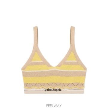 26 FW 팜앤젤스 로고 비치 스트라이프 니트 탑 PAWHT01F26KN011963 TP457744061