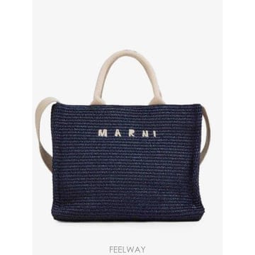 26 FW 마르니 로고 자수 라피아 토트 백 SHP0077U0P3860 TP457673879