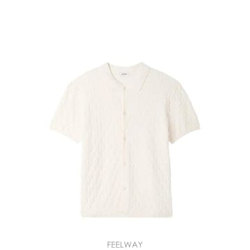 26 FW 산드로 자카드 니트 반소매 가디건 SHPTR00822 TP455146399