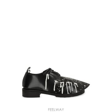 26 FW 꼼데가르송 X 키즈 러브 게이트 페인트 스플래터 탈부착식 오버슈즈 더비 슈즈 PRK101 TP45