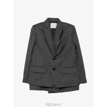 26 FW 사카이 핀스트라이프 레이어드 디테일 블레이저 2608632 TP457055937
