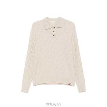 26 FW 야콥 코헨 바스켓 위브 긴소매 폴로 셔츠 SP038000X0023FL TP458264260