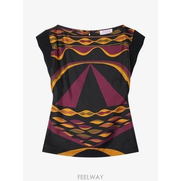 26 FW PUCCI 듄 프린트 실크 탑 6URM026U781 TP458893294