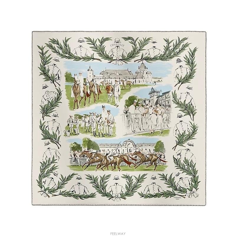 HERMES �����޽� Champ de Courses a Chantilly ��ũ ���� ��ī�� 70 � H981173S�����޽� Champ de Courses a Chantilly ��ũ ���� ��ī��