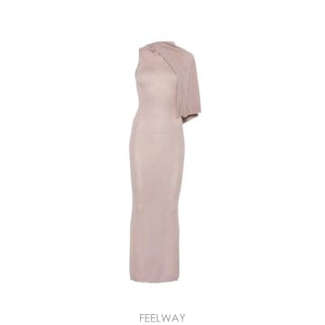 26 FW 릭오웬스 스카프 비대칭 드레이프 디테일 맥시 드레스 RP02F5684M TP458924397