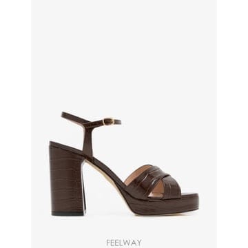 26 FW 스튜어트와이츠먼 다이나 100 크로커다일 이펙트 힐 샌들 SO289WAL TP459070445