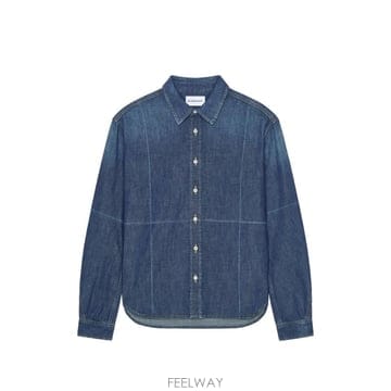 26 FW 지방시 폴드 이펙트 인디고 블루 데님 셔츠 BM619B5YDF TP459592185