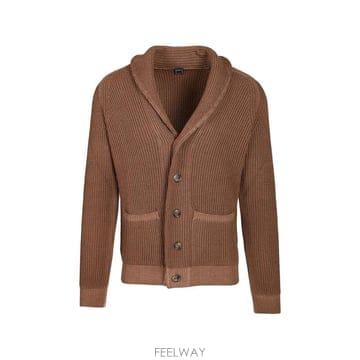 26 FW Fedeli 숄 칼라 골지 니트 가디건 MU0F7033 TP457942273