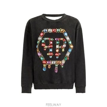 26 FW 필립플레인 오픈 백 스웨트셔츠 PAFCWJO1113PTE180N TP454211535