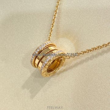 불가리 비제로원 다이아 파베세팅 로즈골드 목걸이 350052 Y87512