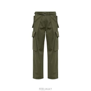 26 FW 로에베 belted straight leg cargo pants S359Y04XJJ TP45964