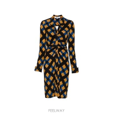 Diane Von furstenberg 26 FW ���̾غ��۽��ٹ��� �ν�ī �ָ� üũ ����Ʈ �巹�� D915BBFOIC TP45813662126 FW ���̾غ��۽��ٹ��� �ν�ī �ָ� üũ ����Ʈ �巹