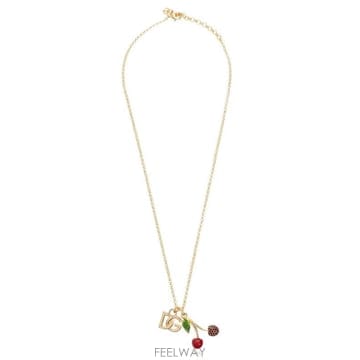 (해외배송) 돌체앤가바나 Dolce Gabbana DG 로고 체리 참 목걸이 WNP6C1W1111