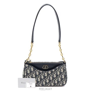 Dior(크리스챤디올) S2187UTZQ 블루 오블리크 자카드 30 몽테뉴 호보 에비뉴 미니 숄더백