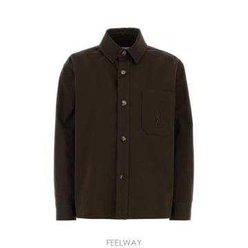 인더샵 SAINT LAURENT 생로랑 브라운 셔츠   블라우스