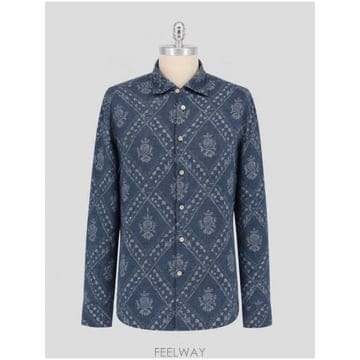 인더샵 Kiton 키톤 블루 셔츠