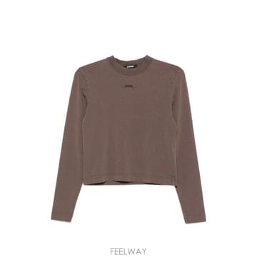 당일배송 쟈크뮈스 로고 패치 긴소매 티셔츠