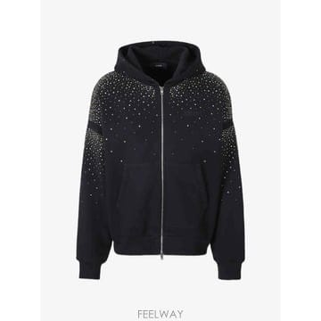 당일배송 아미리 크리스털 장식 후드 집업