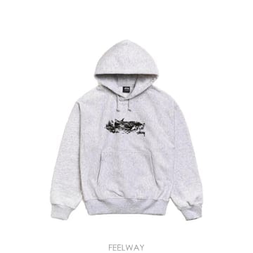 당일배송 스투시 폰 그래픽 프린트 드로스트링 후디