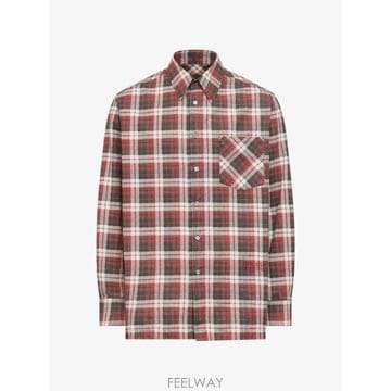 당일배송 메종마르지엘라 로고 자수 체크 셔츠